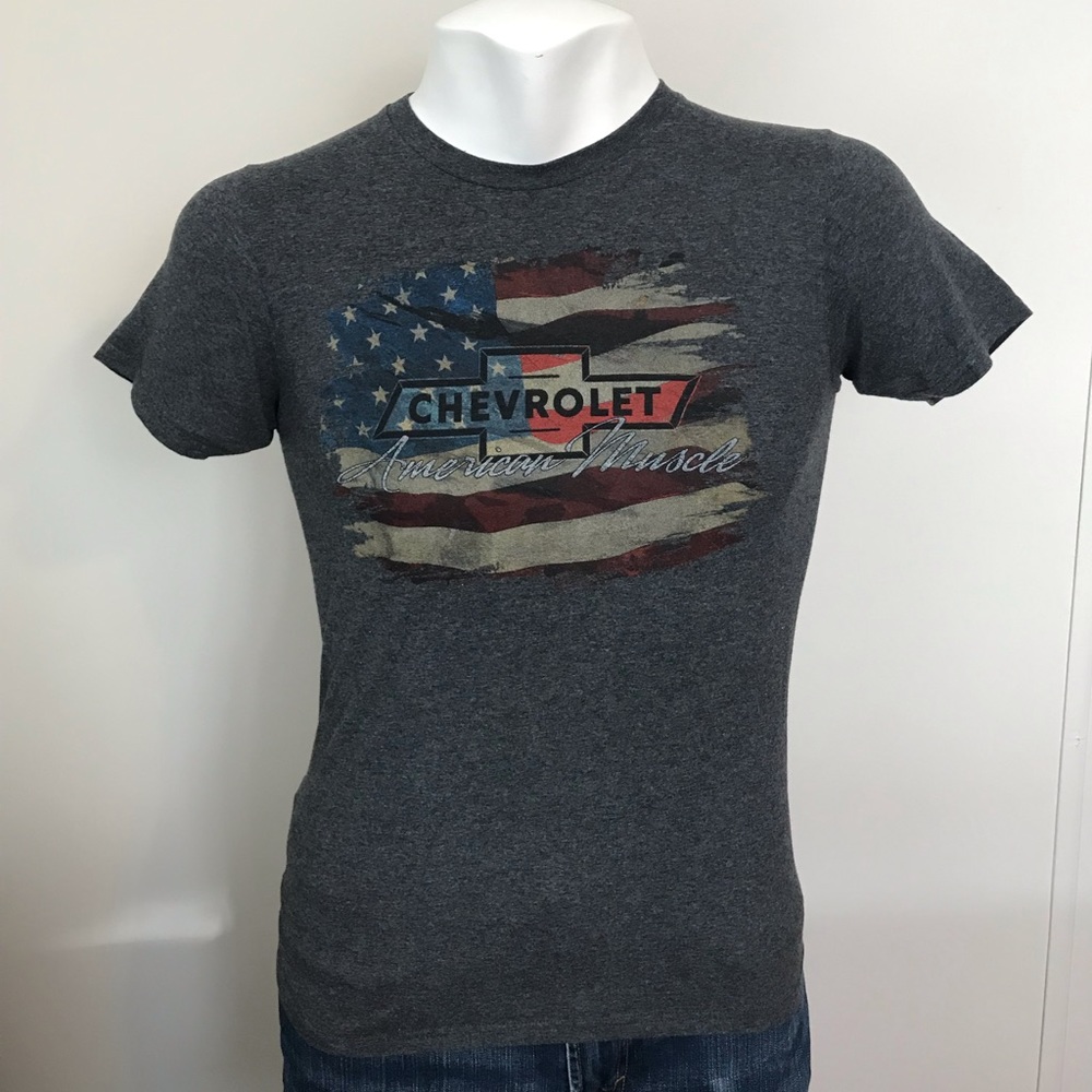 Chevrolet American Muscle Gray T Shirt Small GM S